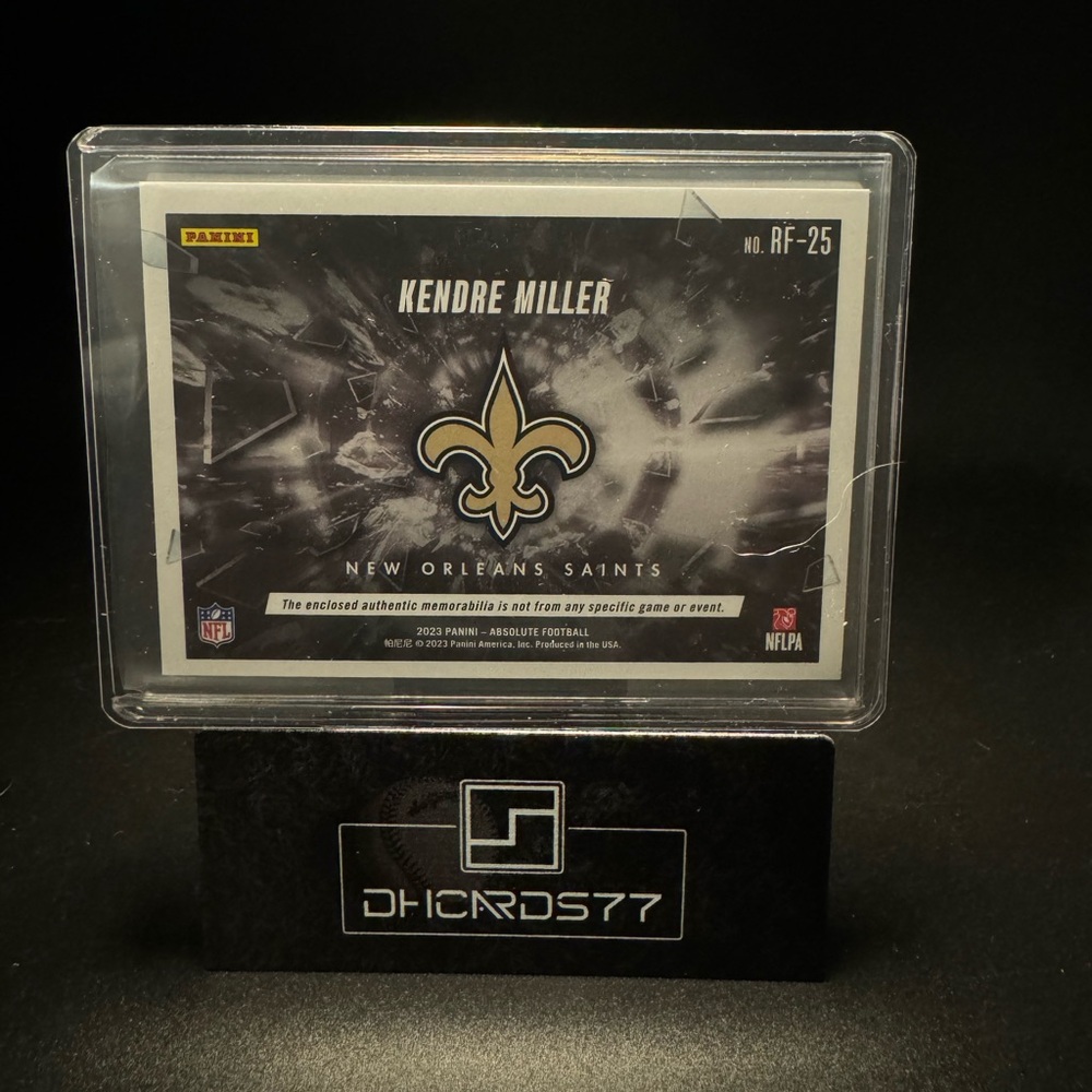 2023 Panini Absolute Football Rookie Force Kendre Miller Jersey Patch - Picture 2 of 2